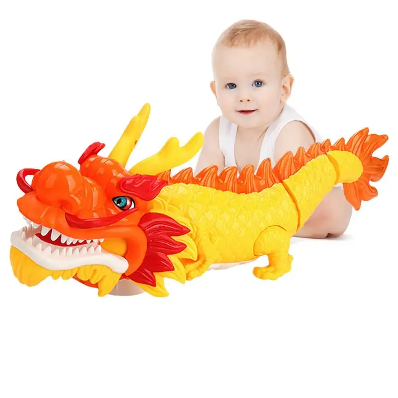

Electric Dragon Toy New Chinese Style Dancing Swinging Dragon Toy With Light And Music New Year Gift Mascot Kid Interactive Toys