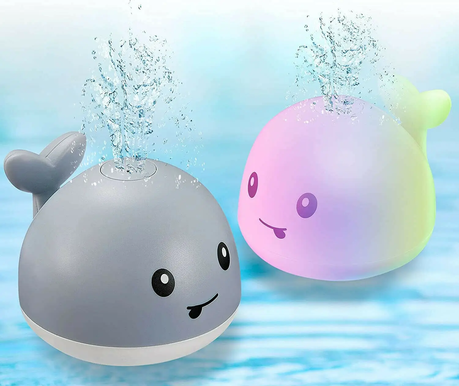 

1Pcs Baby Bath Toys Whale Automatic Water Spray Bath Toys with LED Lights
