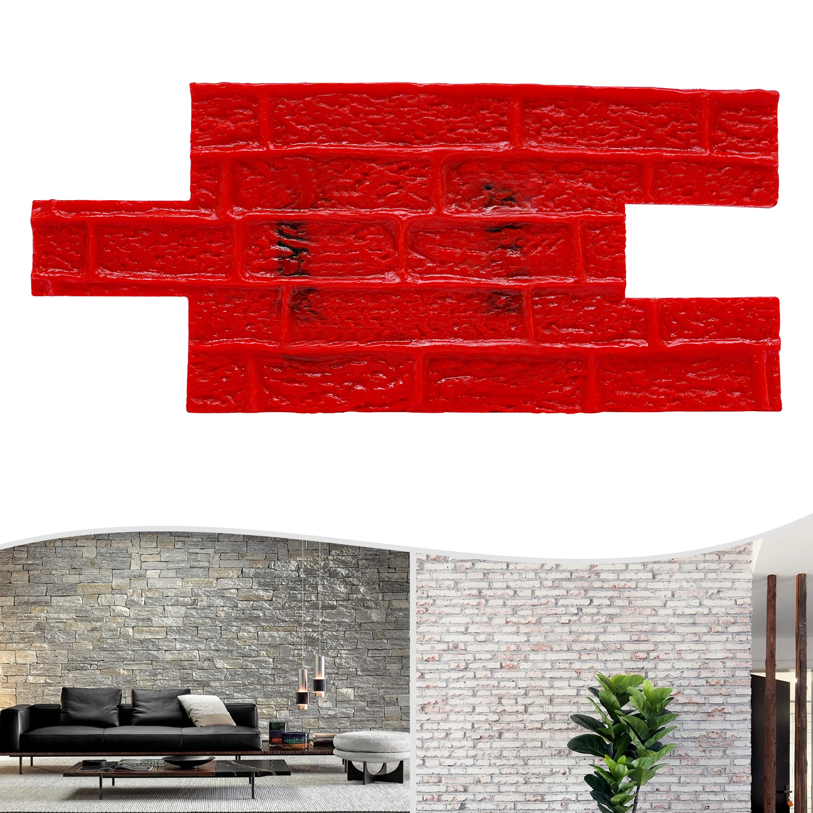 Concrete Stamping Mold Stone Texture Style Manual Concrete Stamping Mats Set For Walls Floors