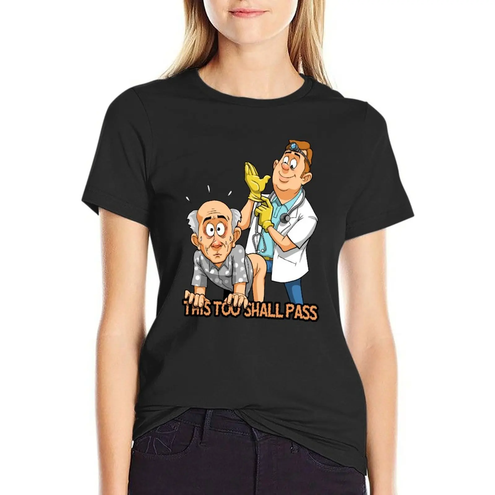 

Doctors Exam T-shirt summer top female summer blouses woman 2024