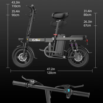 Electric Bike for Adults Teen-Folding Electric Bicycle 750W Peak Motor,20+MPH 35 Miles,Commuter Ebike 48V 15AH Removable Battery 6