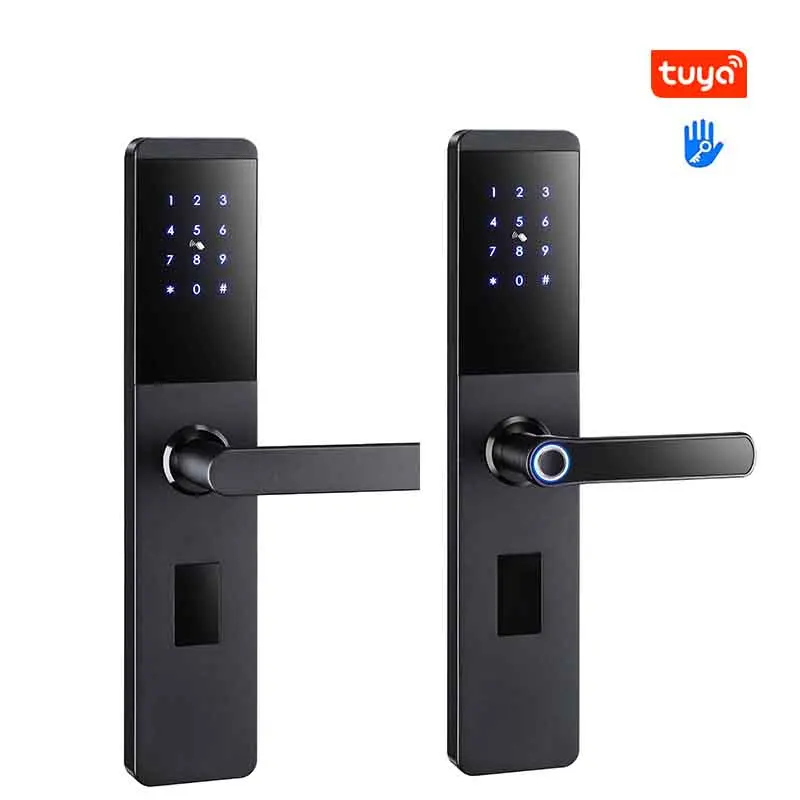 

Умный дверной замок с ручкой и врезным ключом 6068, приложение TUYA TTlock