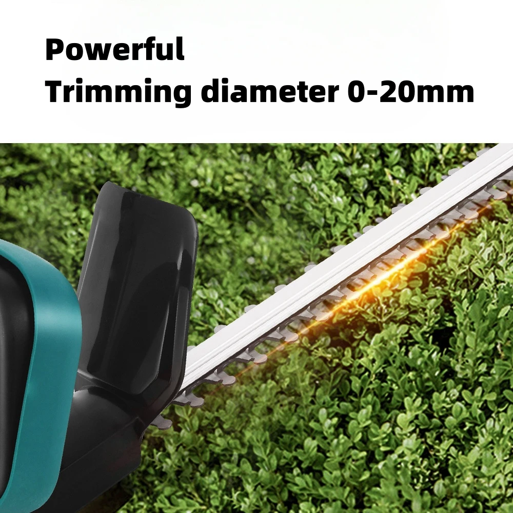 21V Cordless Electric Hedge Trimmer Dual-Blade Garden Trimmer Tea Tree Hedge Trimmer Pruning Saw Lawn Yard Mower 2