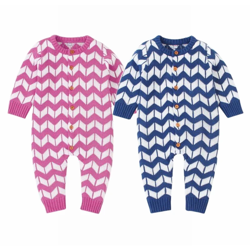 Autumn Infant Baby Boy Girl Romper Winter Cotton Long Sleeve Knitted