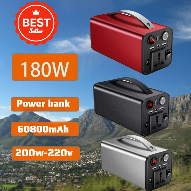 200W สถานีไฟฟ้าแบบพกพา 220V LiFePO4 แบตเตอรี่กลางแจ้งแคมป์ปิ้งแหล่งจ่ายไฟฉุกเฉินเครื่องกำเนิดไฟฟ้าพลังงานแสงอาทิตย์แบตเตอรี่บ้านพาวเวอร์แบงค์ 1
