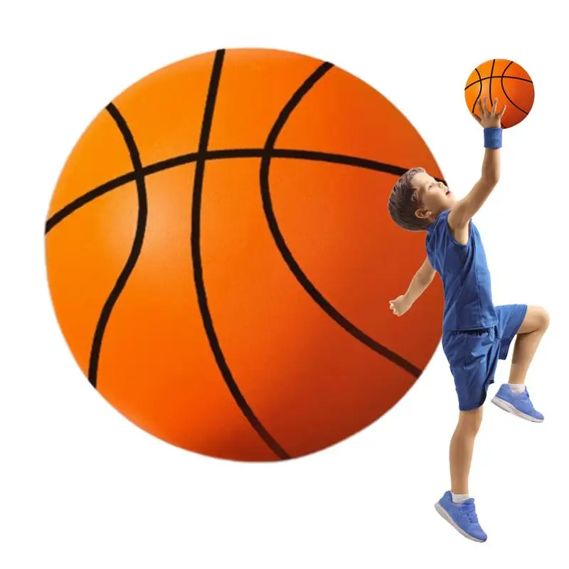 

Quiet Basketball Indoor Basketball No Noise Professional Size 3/5 Impact-Resistant Airless Quick Bounce Foam Indoor Basketball