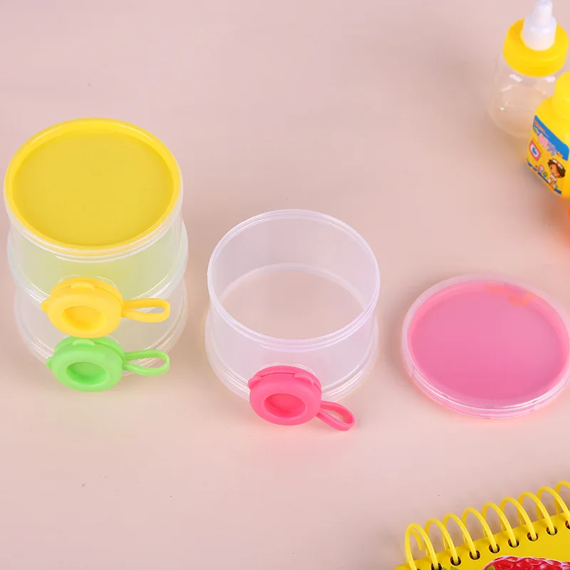Baby Side Open Milk Powder Box Portable Outgoing Three Layer Split Pack Milk Powder Grid Moisture Proof and Dry Storage Box