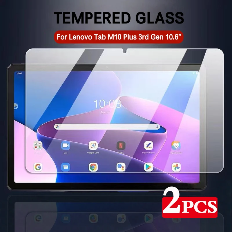 Protetor de Tela para Lenovo Tab M10 Plus 3rd Gen 10.6 Tbtbtb128fu Tb125fu Película Protetora Anti Risco Claro Vidro Temperado Peças