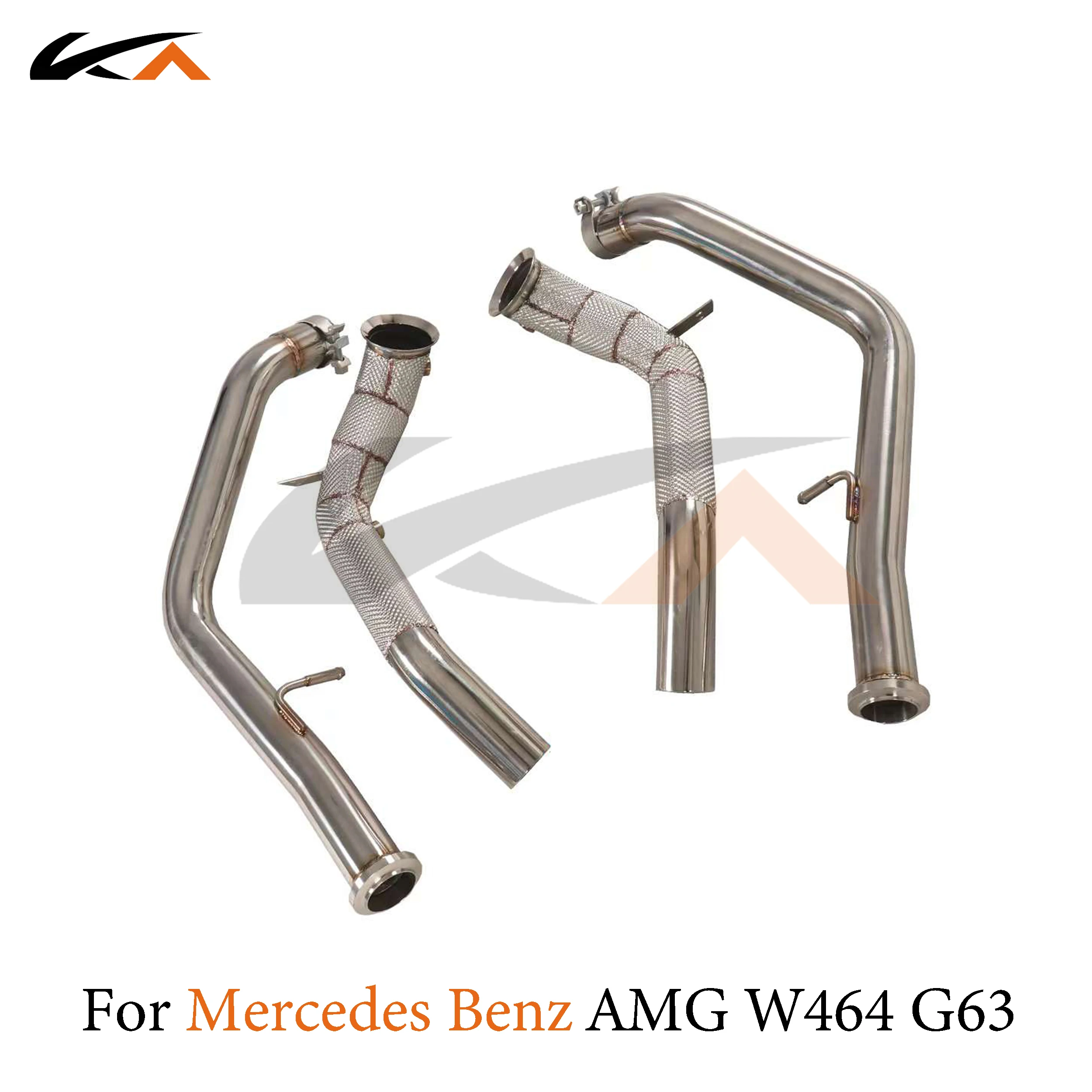 KA 튜닝 다운파이프 배기 스테인리스 스틸 헤더, 메르세데스 벤츠 AMG G63 W464 4.0T 성능 부품, 열 차폐 촉매