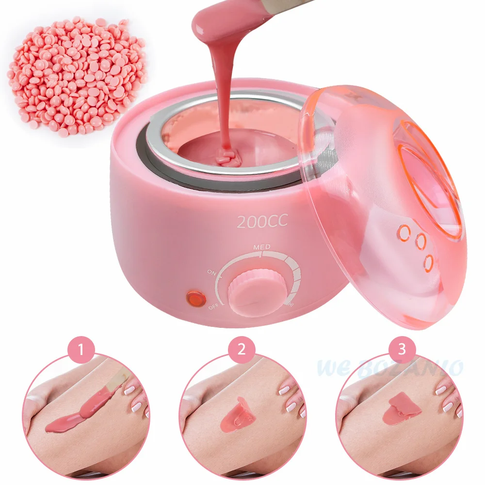 Hair Removal Wax Heater Depilatory Epilator Waxing Kit Paraffin Heater Wax Beans Heating Machine