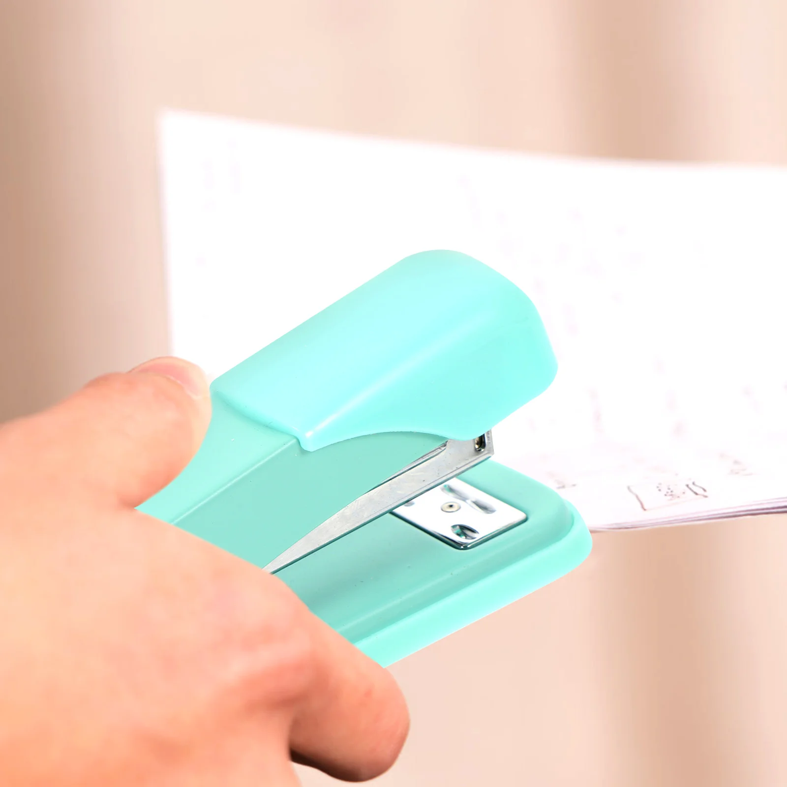 Stapler Staplers Staple Desk Portable Office Plier Teacher Remover School Notebook Manual Document Files Book Paper Wood Kids push stapler mini stapler set hand stapler metal stapler rotary stapler staple remover dual mode stapler rotatable stapler stapleless stapler electric stapler