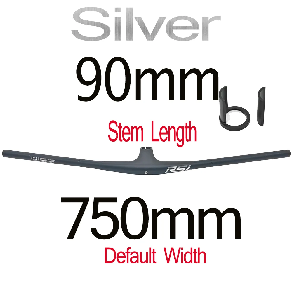 Guidon VTT Carbone Intégré – 750 Mm – 13° – Potence Incluse – 31,8 Mm
