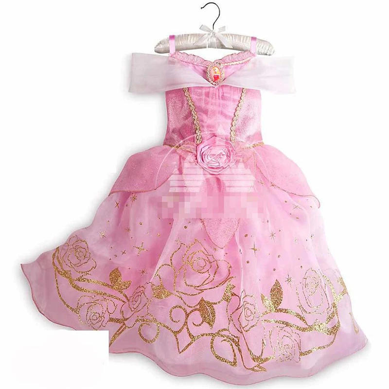 Girls Dress Children Princess Dress Arlo Cinderella Asha Candy Cosplay Gown Long Hair Dress Up Mermaid Costume Kid Belle Girl Costumte