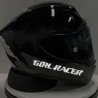 Autocollant de moto Imitation diamant paillettes GIRL RACER, 1 pièce, imperméable pour casque, Scooter, réservoir de carburant, panneaux latéraux, autocollant en vinyle 4