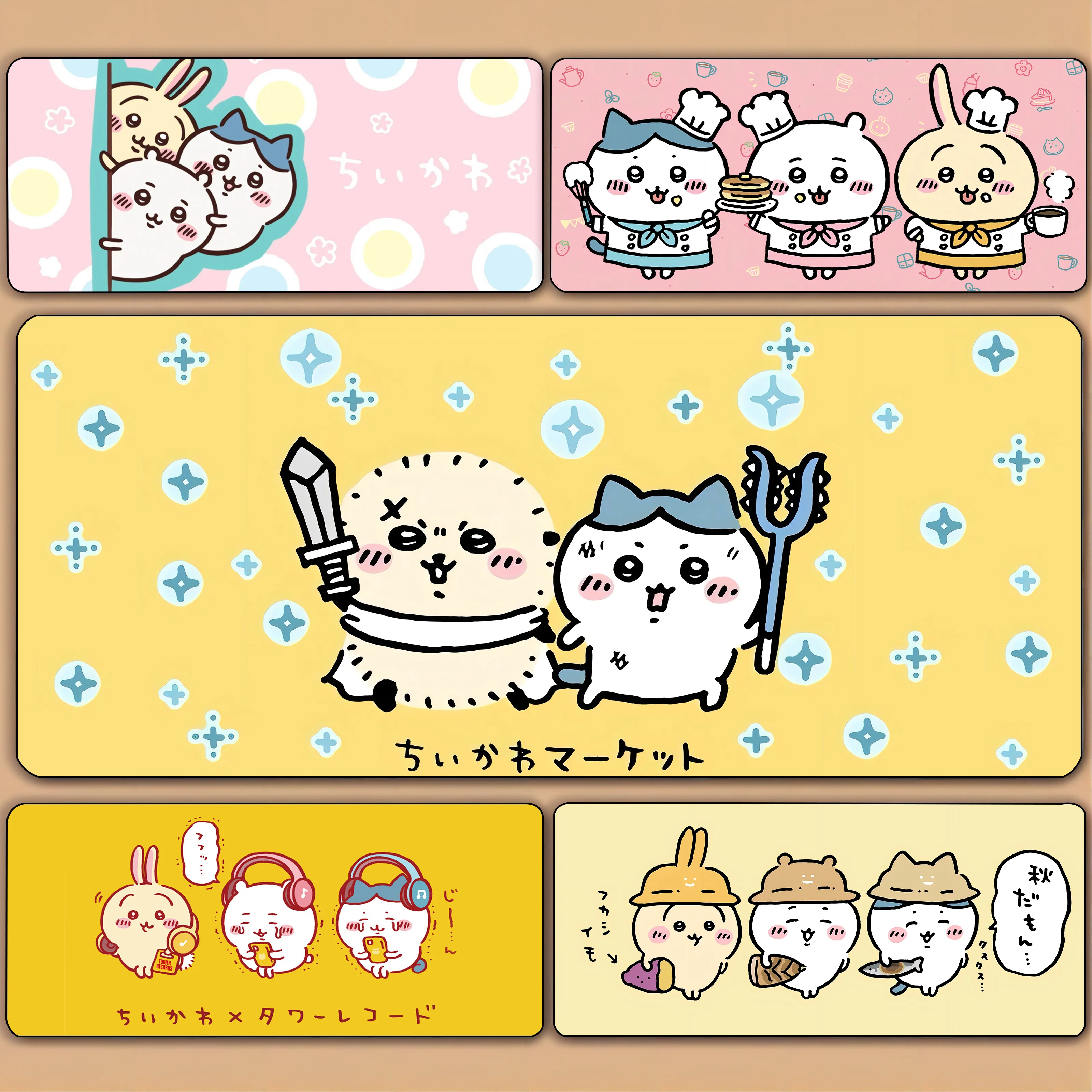 ちいta。ページ Japan Cute Chiikawa HD Printing Computer Mousepad Desk Pad