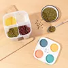 Split Lid Miscellaneous Grain Tank 1.5L Grain Kitchen Storage Box 2.3L Transparent Plastic Sealed Storage Tank 3