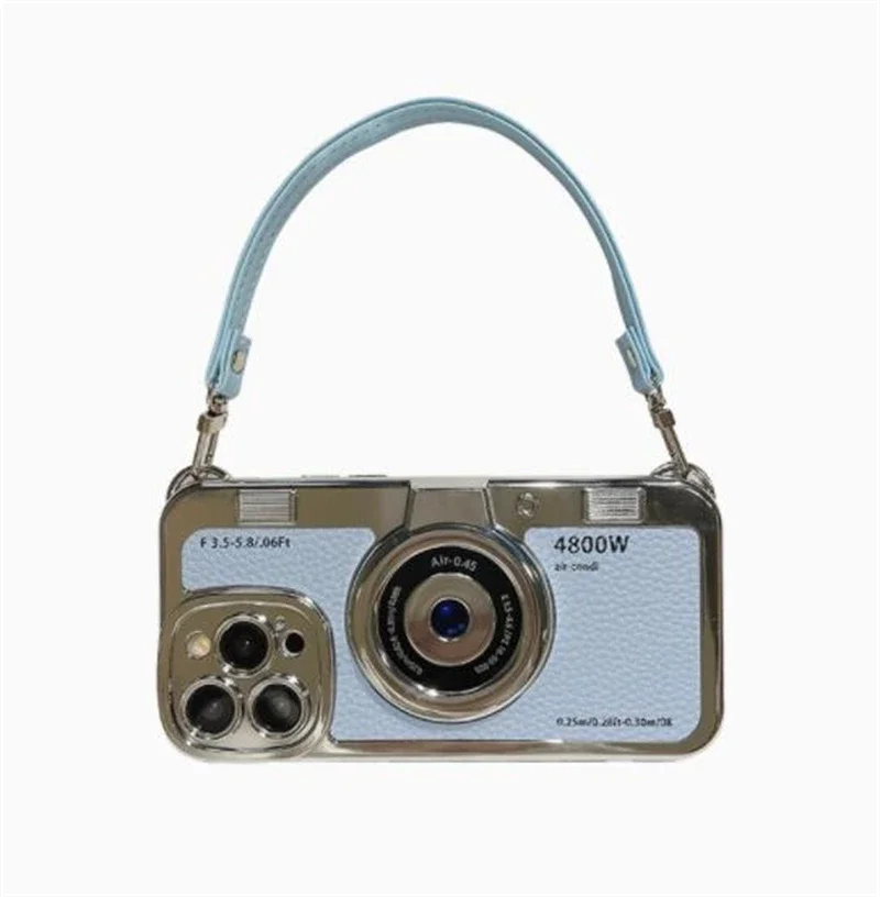 Vintage-Inspired TPU Soft Phone Case with Crossbody Strap Cover