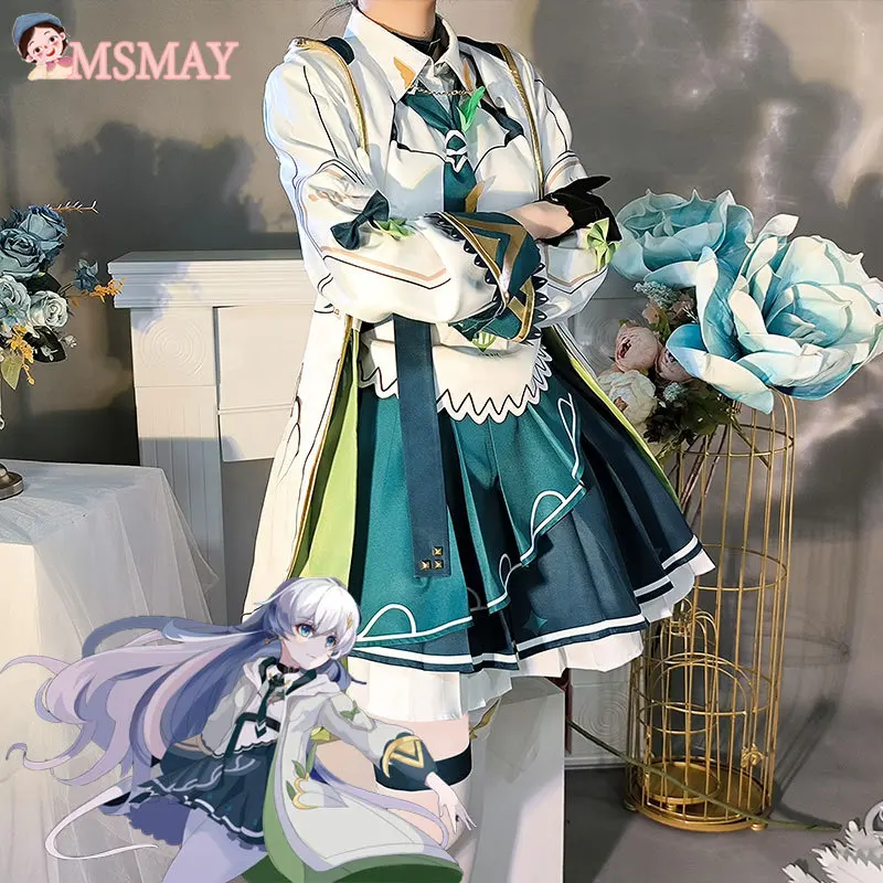 

MsMay Game Honkai Impact 3 Theresa Apocalypse Cosplay Costume Sweet Lovely Uniform Dress Halloween Party Role Play Clothing