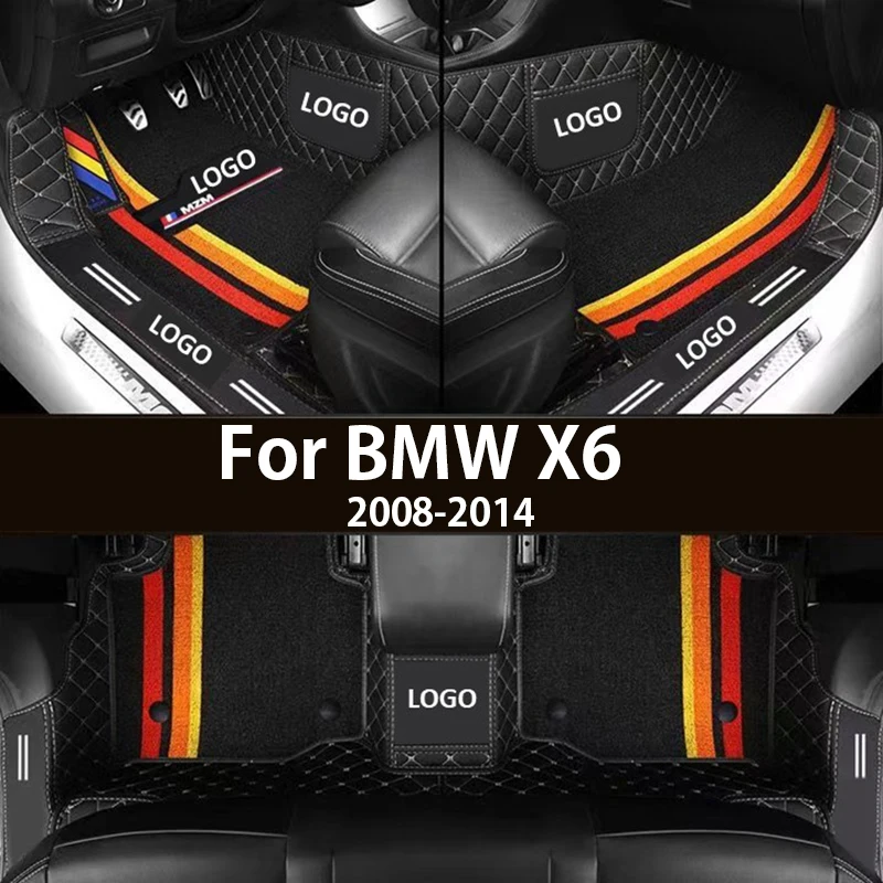 

Автомобильные коврики на заказ для BMW X6 E71 2008-2014 года, ковер из искусственной кожи, аксессуары для интерьера автомобиля