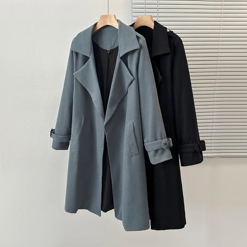 

SuperAen Oversize Women Clothing Autumn 2023 New Korean Fashion Windbreaker Casual Long Coat