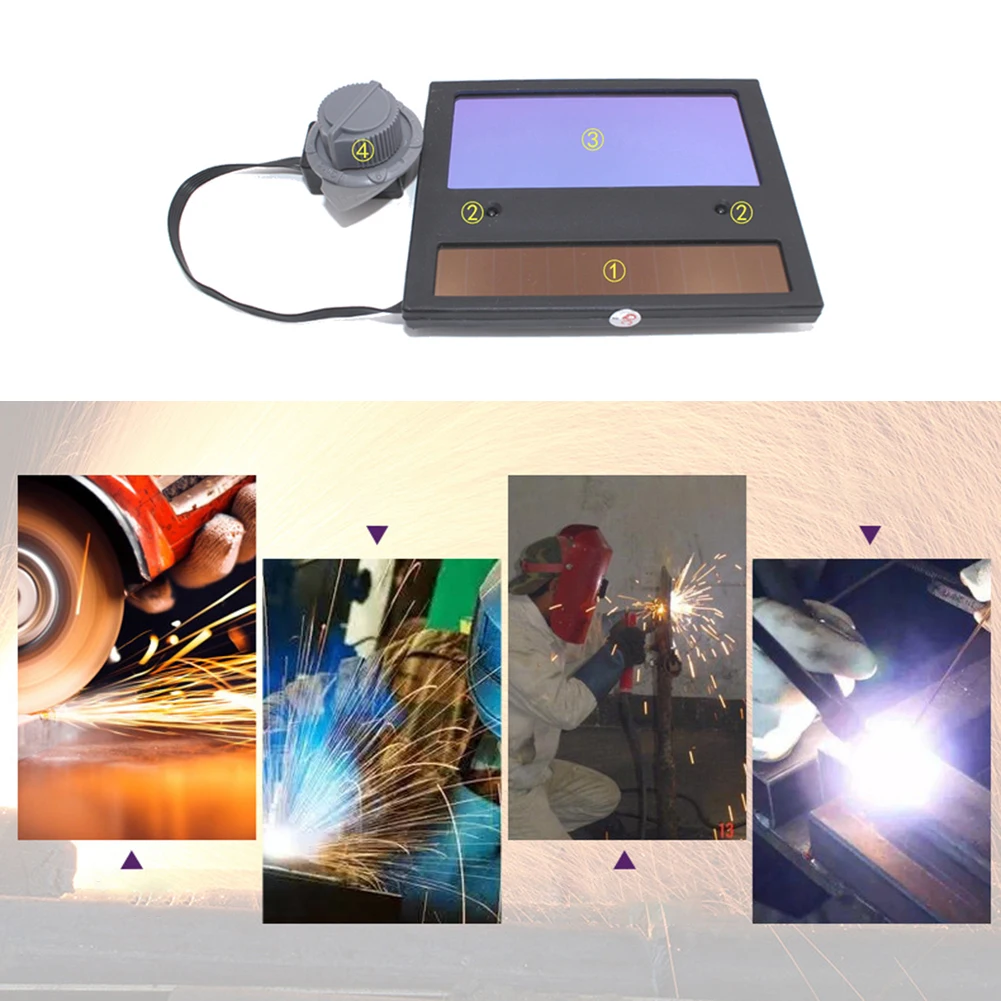 Solar Auto Darkening Welding Lens Panel Welding Lens Eye Protection Helmet Filter Shade Supplies