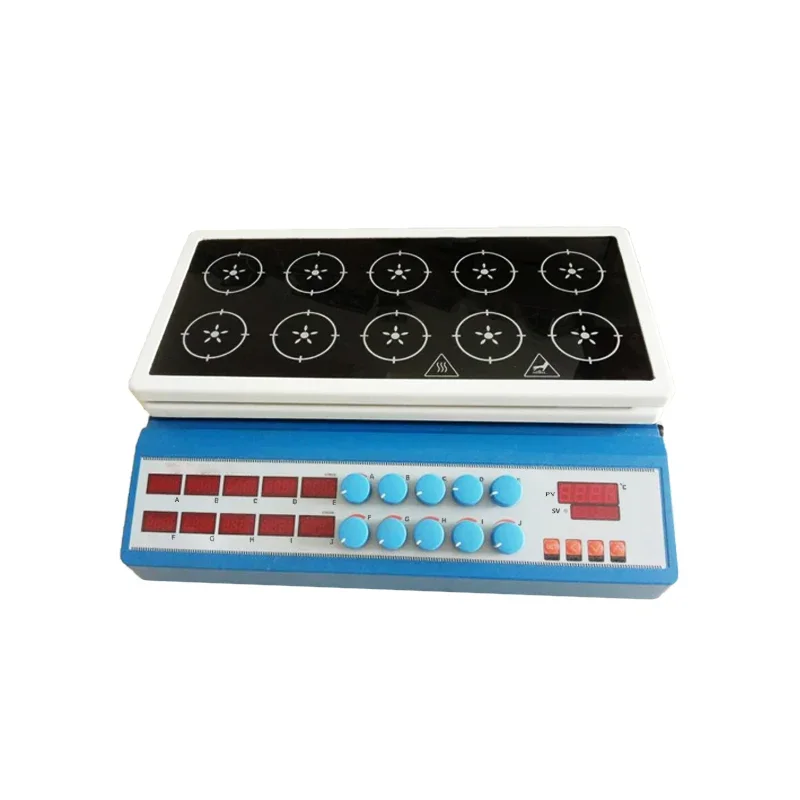 ligent Digital Display Ceramic Top 10-point Hotplate stirrer ZNCLDS10