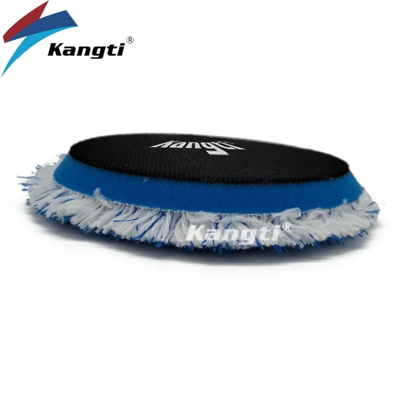 Kangti 3"/5"/6" Fast Finishing Microfiber Polishing ing Pad Disc Kits For DA/RO Car Polisher