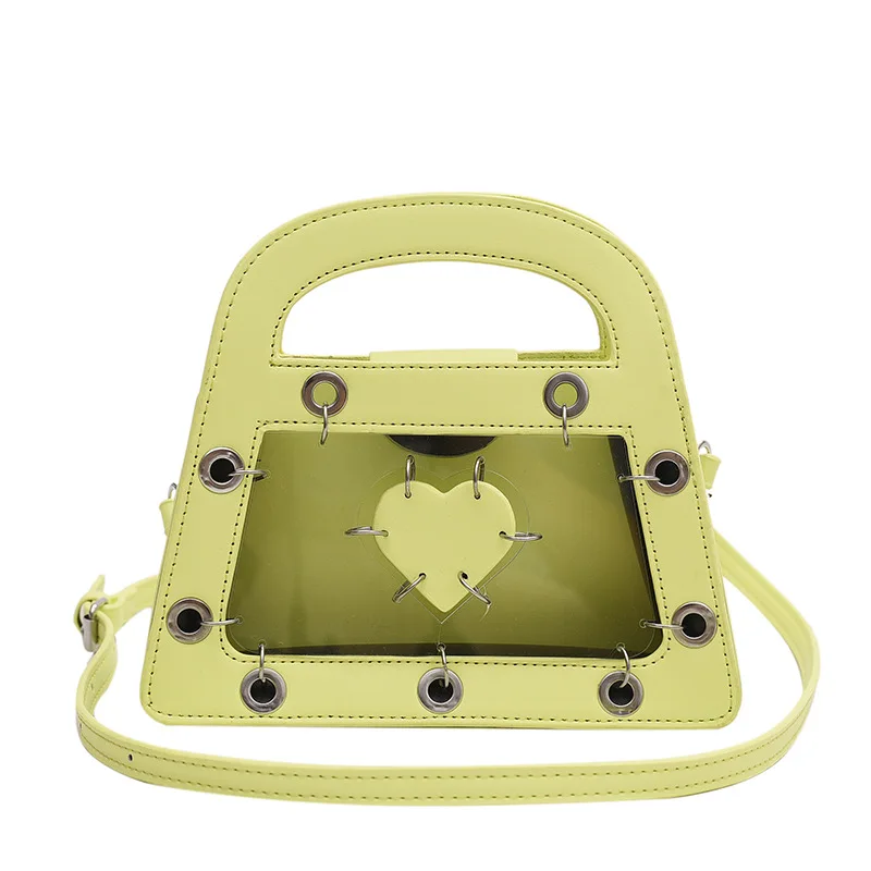 Summer Handbags for Women 2022 New Transparent Fashion Beach Tote Bag Leather Cute Heart Crossbody Shoulder Women's Party Bag 8