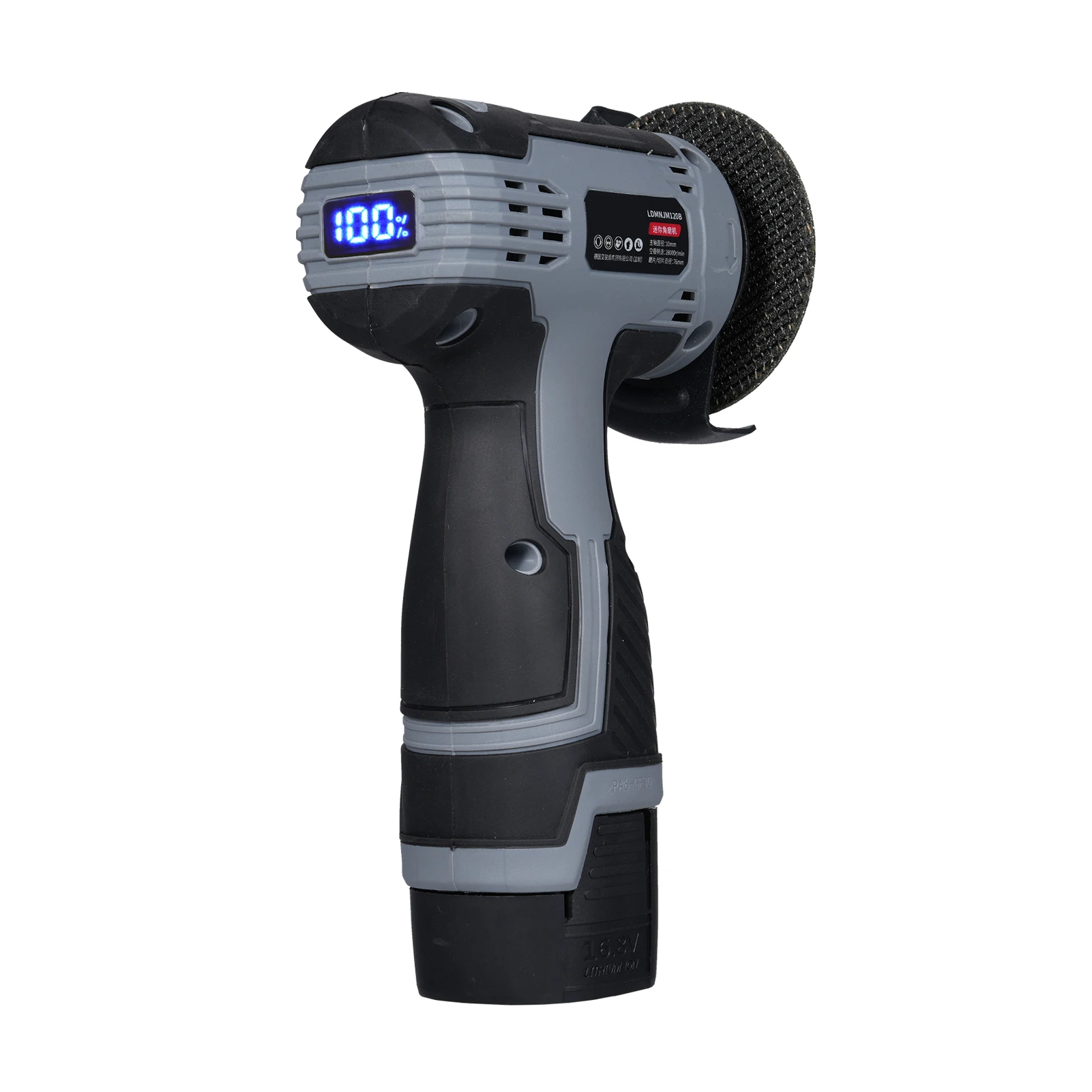 Brushless Angle Grinder 28000RPM Cordless Angle Grinder Electric Grinding Tool Mini Angle Grinder with 16.8V 2*1500mAh Battery