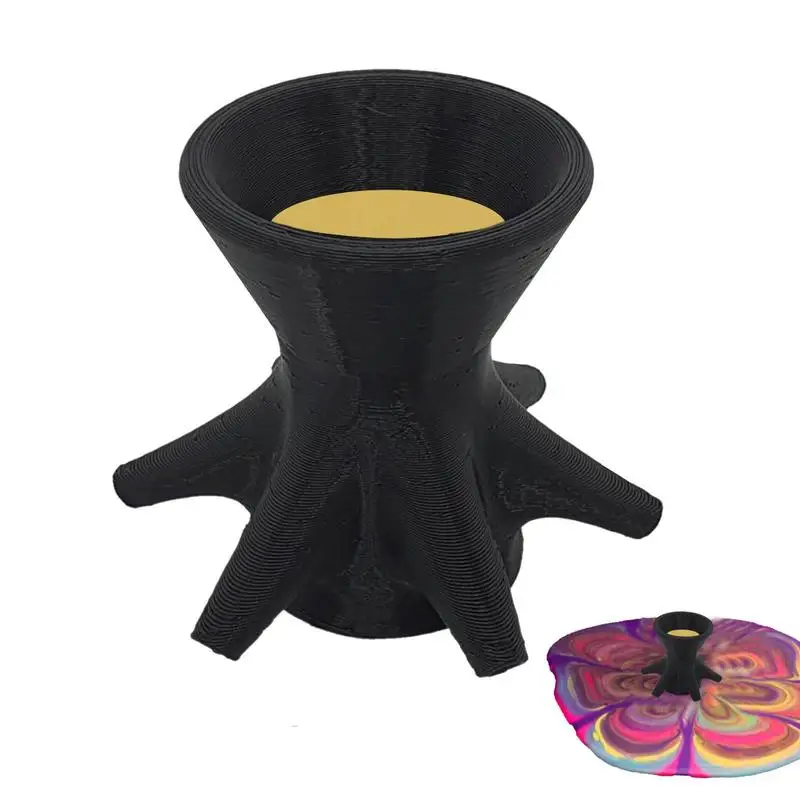 Reusable Paint Pouring Split Cup Mini 7-Leg Funnel Split Cup for DIY Making Pour Painting Mandala Flower Pattern Paint