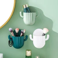 Creative comb storage tube, bathroom no drilling wall mounted makeup
