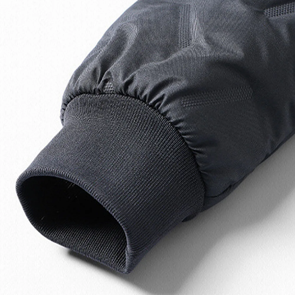 2023 Autumn Men Lambswool Warm Thicken Windbreaker Waterproof Casual Winter Down Coat Loose Grey Parkas Jacket With Zipper Men