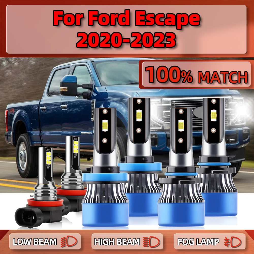 

LED Car Headlight Bulbs 360W 60000LM CSP Chip Auto Lamps 12V Fog Lights 6000K White For Ford Escape 2020 2021 2022 2023