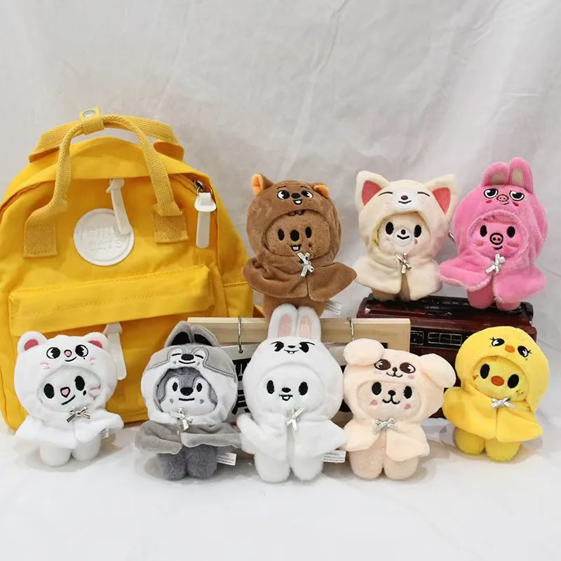 SKZOO Stray Kids keychain KPOP Plush Toy Doll TXT Cartoon Stuffed Plush Animal Rabbit Wolf Bear JYP Fans Leeknow Fang Can Gift