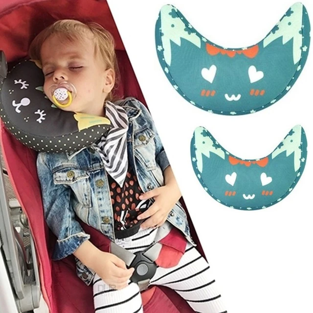 Oreiller de voyage en forme de U pour enfants, motif animal mignon, soutien  du cou et de la tête, coussin pour siège de voiture, oreiller de sécurité  pour enfants - AliExpress