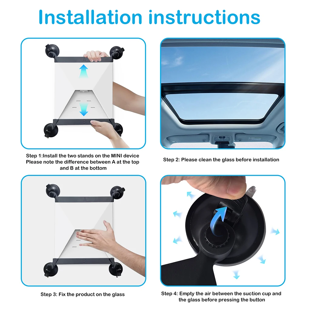 For Starlink Mini Sunroof Suction Cup Car Mount Flexible Adjustment With Four Suction Cup Bases Stable Car Suction Cup Bracket