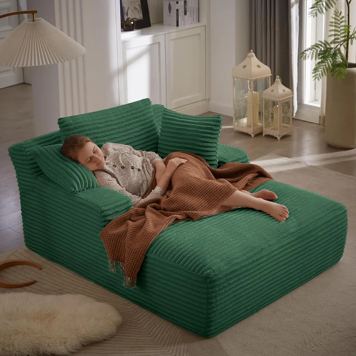 Chaise Lounge Indoor Oversized Chaise Lounge With Ottoman Left