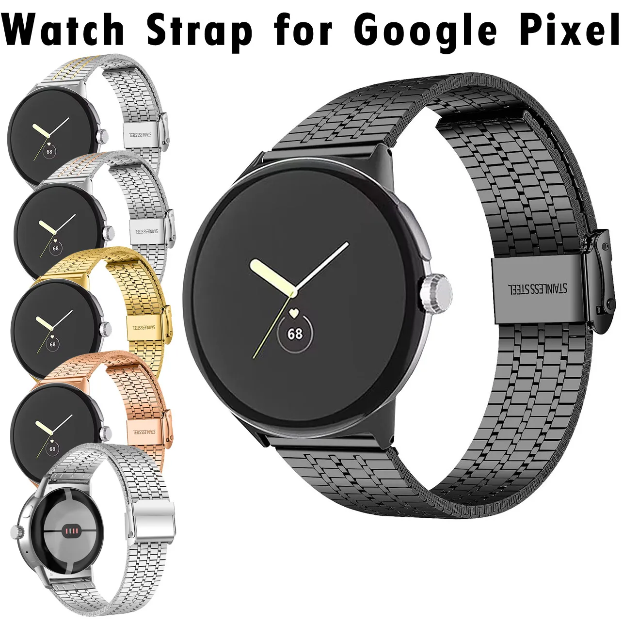 Stainless Steel Strap Wristband Bracelet Replacement Accessory