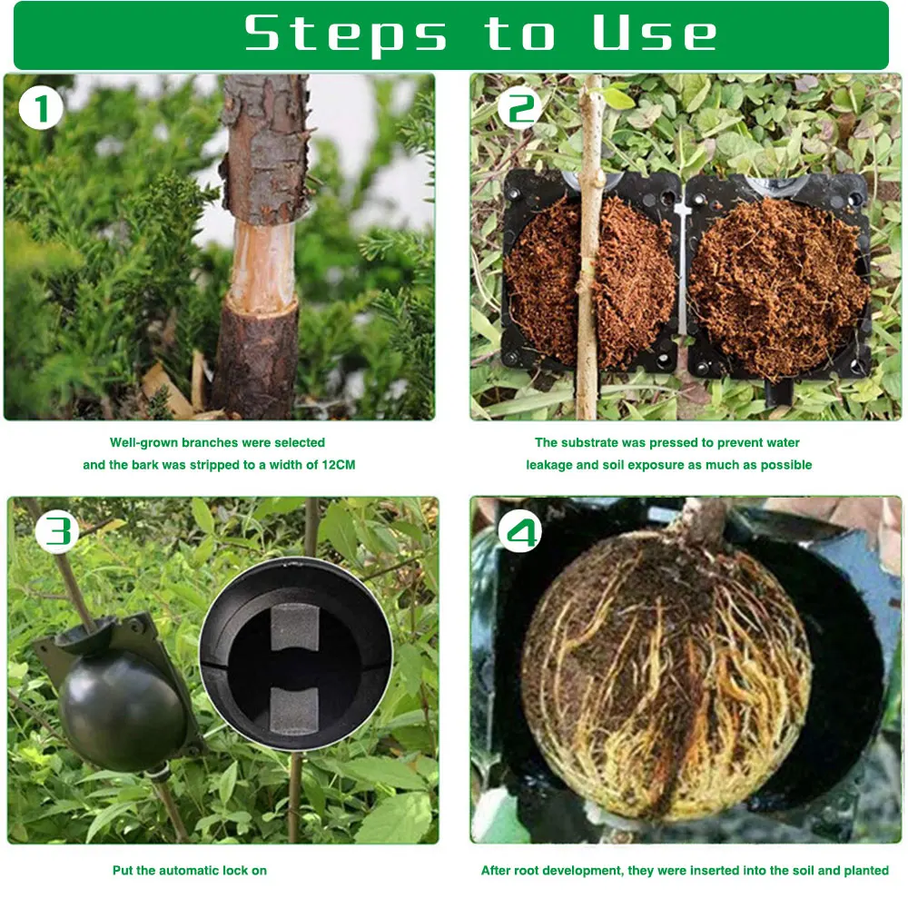 Plants Rooting Ball for Agriculture Tree Transplant Cultivation Growth Tool Propagation Grafting Container Gardening Accesorries plant rooting ball