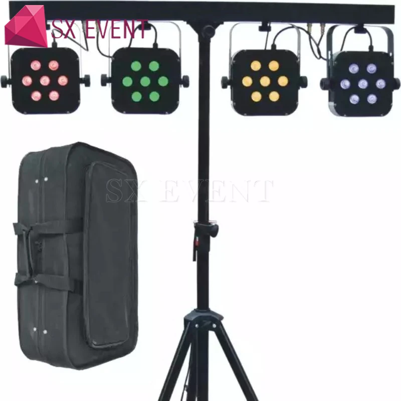 ProfessionalPortableDjLightsDiscoDjEquipment4pcs7x10wRGBW4in1