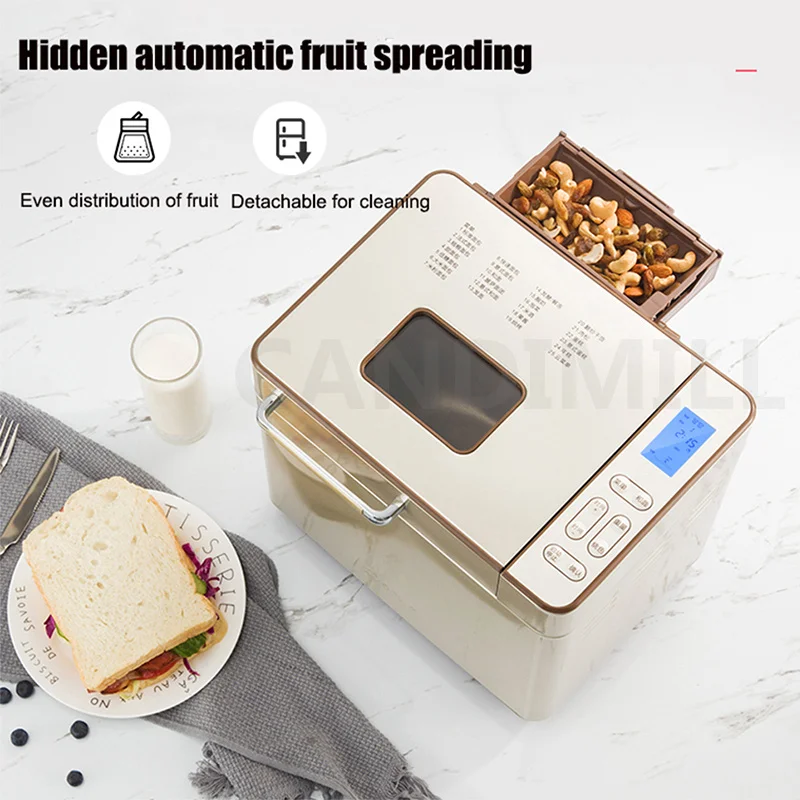 Automatic Bread Making Machine Electric Toaster Household Breakfast Bread Maker Fermenter Dough Mixer 5