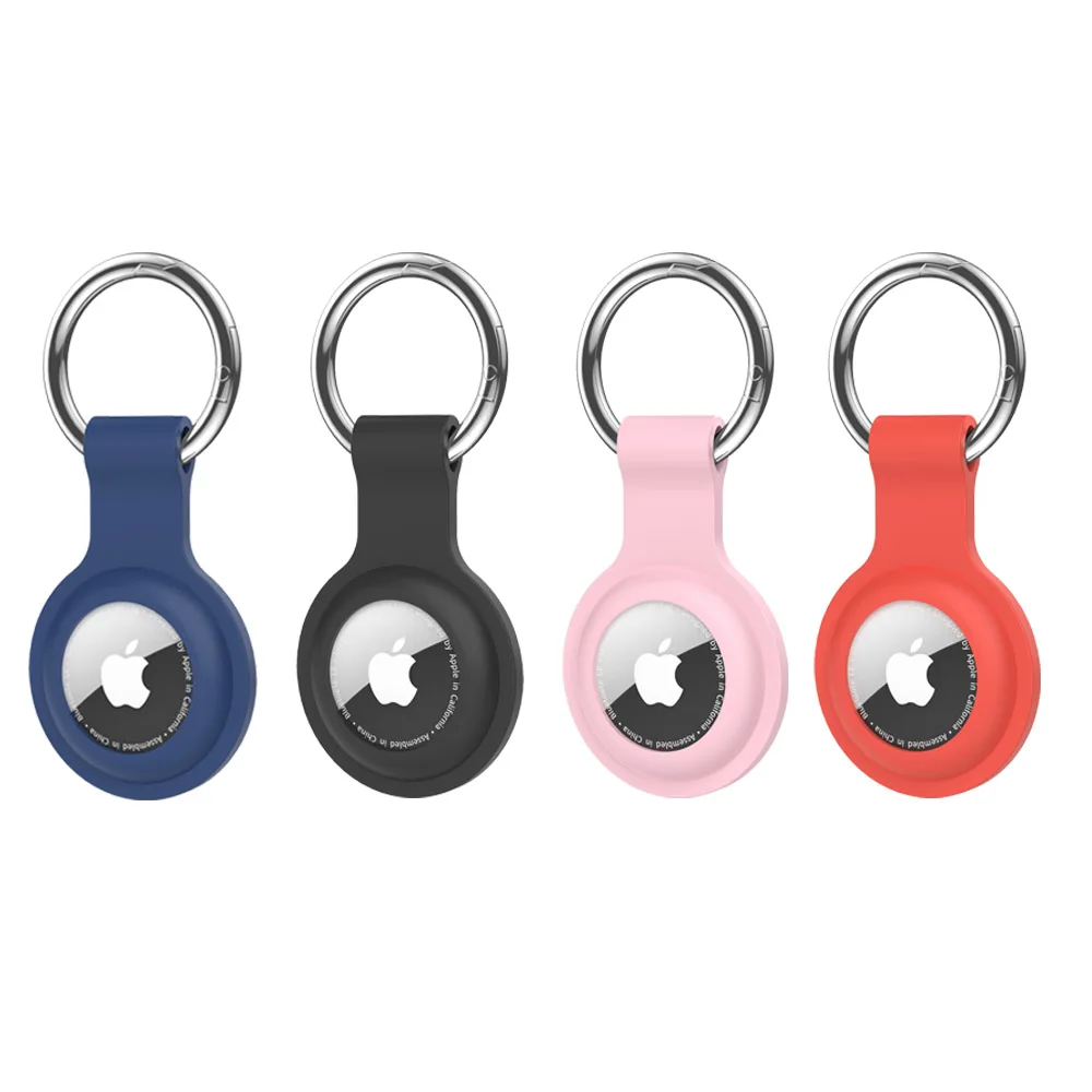 Silicone Protective Keychain Cover for AirTag - Anti-Loss Pendant Accessory