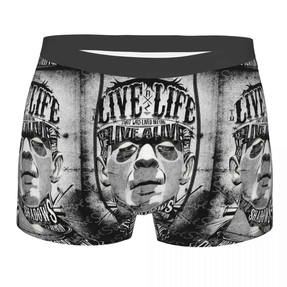 Monster Frankenstein Man's cosy Boxer Briefs,3D printing Underwear, Highly Breathable Top Quality Birthday Gifts [fila]archive textile printing men suitcase boxer briefs pick 1