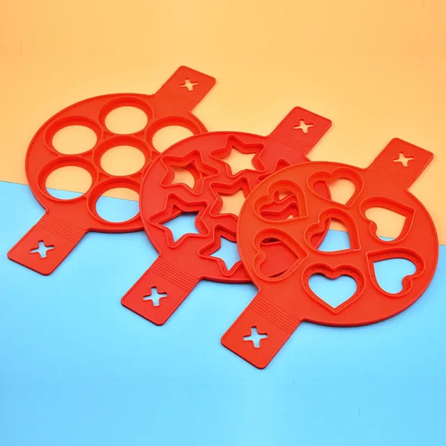 7 Hole Egg Pancake Ring Nonstick Pancake Soufflé Making Mold Silicone Cake Omelet Cooker Shaper Tool Kitchen Baking Accessories 6