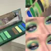 Gothic Pearlescent Purple Eyeshadow Palette 8-Color Oil Painting Style Matte Punk Metallic Green Smoked Makeup Eye Pigment