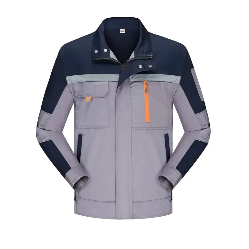 

Collar Mens Work Motor Tops T-shirts Factory Workshop Repair Two-pocket Workwear Mechanic Long Uniform Sleeve Turn-down Shirt