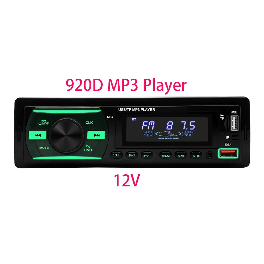 

Автомагнитола 920D, многофункциональный плеер с радио и функцией MP3, Bluetooth, EQ, FM, AUX, TF, 2 USB