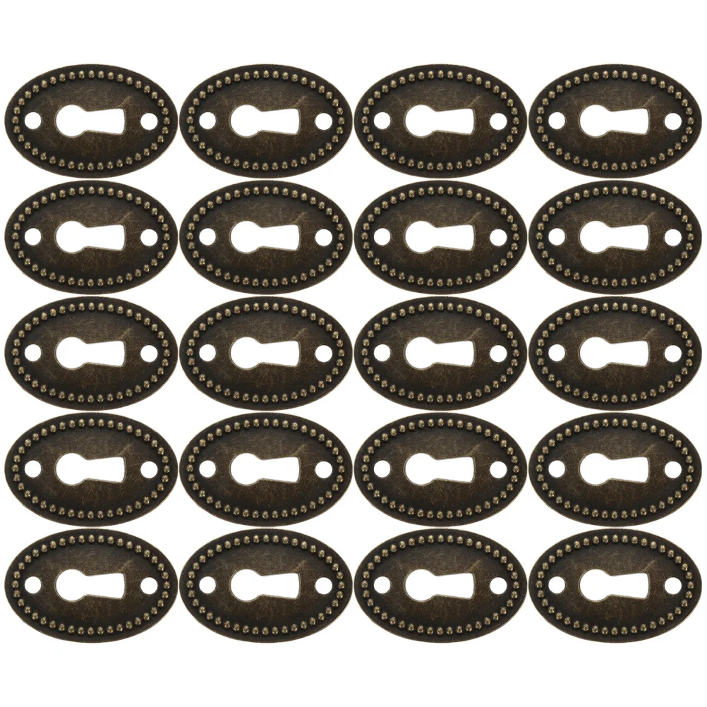 

24pcs Keyhole Cover Plate Dresser Vintage Keyhole Covers for Vintage Decor