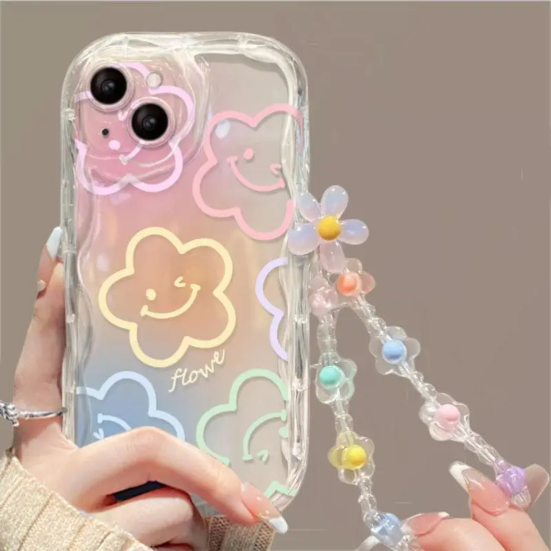 thumbnail image 1 of Flower Wrist Chain Phone Case For Samsung Galaxy A54 A55 A35 A24 A25 A15 A33 A34 A31 A32 A51 A52 A53 A71 A72 S24 Ultra Cover, 1 of 4
