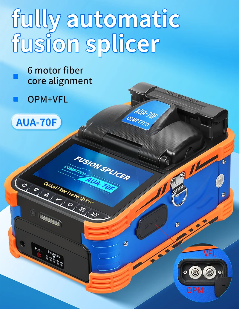 A-5/FS-60F/AUA-70F Optical Fiber Fusion Splicer 6 Motor Multilingual SM MM Fiber